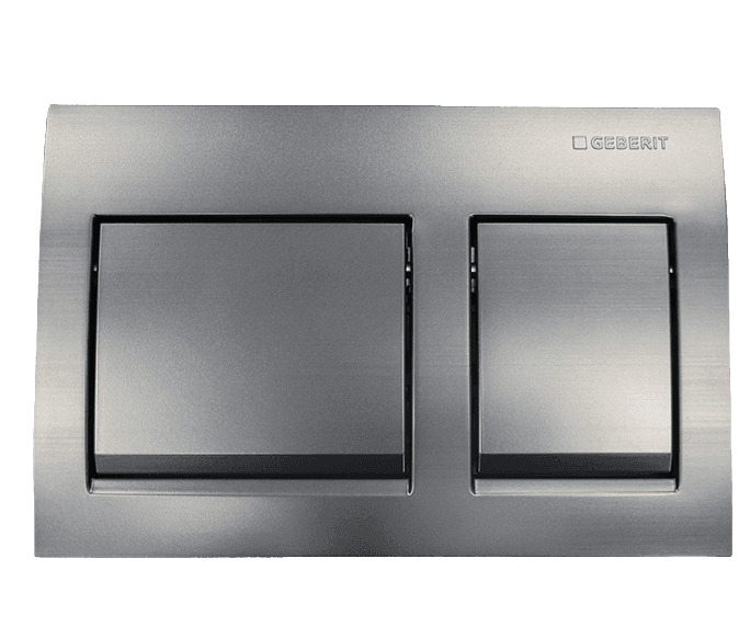 לחצן גבריט אלפא 15 GEBERIT ALPHA — גרפיט מוברש — חלק לניאגרה סמויה גבריט