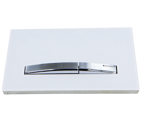 לחצן גבריט סיגמה 50 GEBERIT SIGMA — לבן (זכוכית) — חלק לניאגרה סמויה גבריט